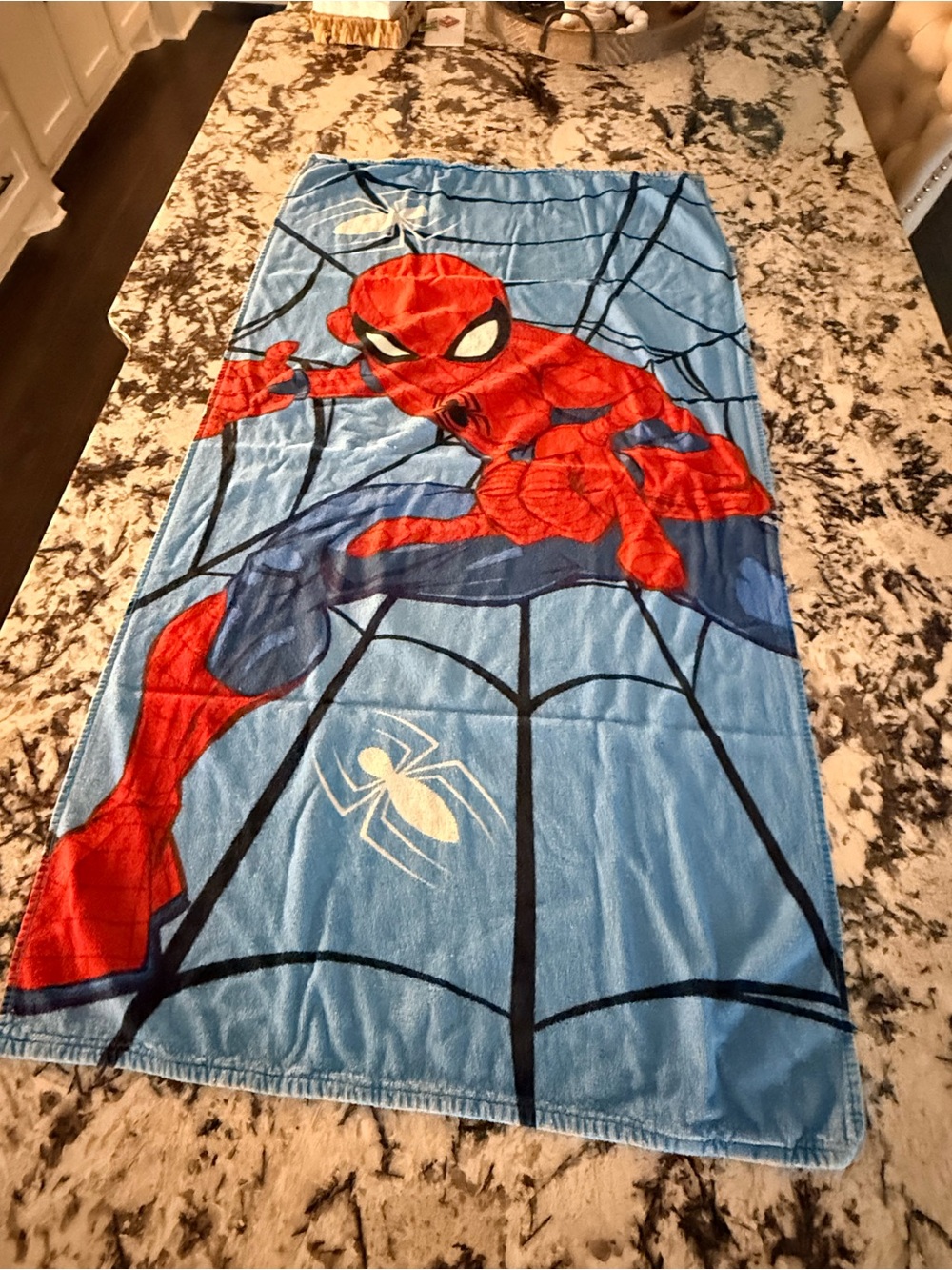 Vintage Spider-Man Beach Towel 30” x 60” Marvel Kids Pool Towel